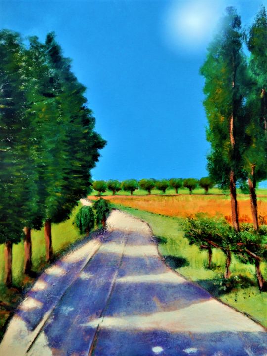 Painting titled "Campagna polesana" by Geremia Cocozza, Original Artwork