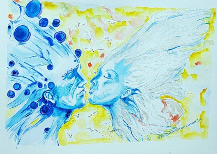 绘画 标题为“♥ OSMOSE ♥ 295” 由Françoise Lanfroy-Rancurel, 原创艺术品, 水彩