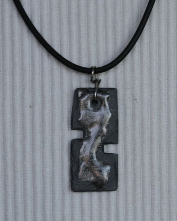 Brut et gris noir à reflets HH20 设计, 1.4x0.6 in
