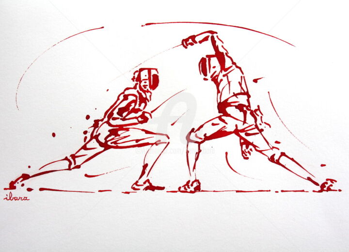 Escrime N°1 图画, 15.8x19.7 in