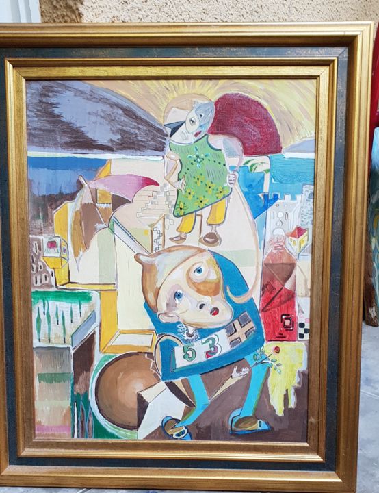 Painting titled "53+ man" by Borislav Jovanovic, Original Artwork, Acrylic