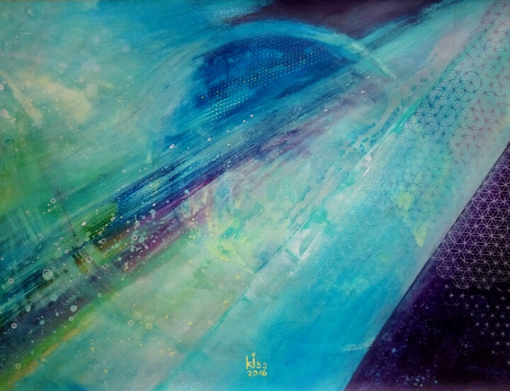 Schilderij getiteld "universal power" door Sabina Kiss, Origineel Kunstwerk, Acryl