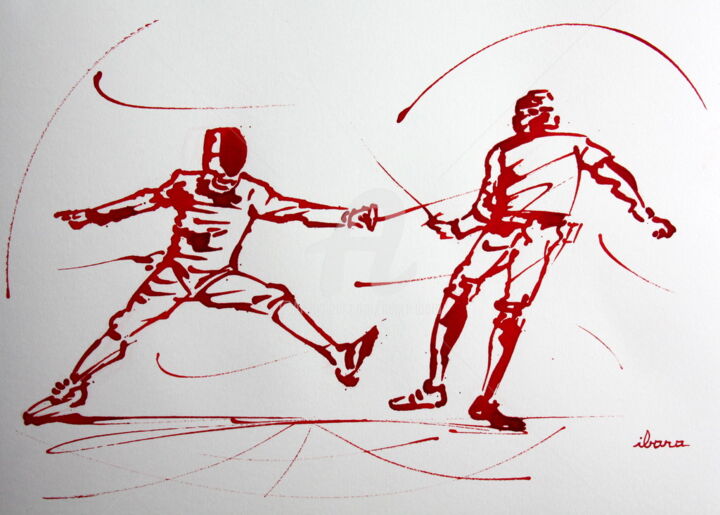 Escrime N°4 图画, 15.8x19.7 in
