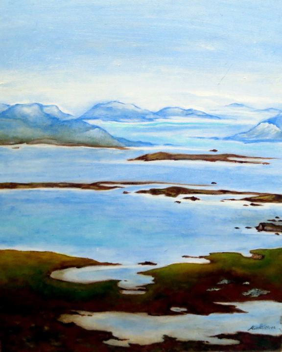 Peinture intitulée "lumiere-du-nord-10-…" par Marianne Charlotte Mylonas-Svikovsky (Marlo), Œuvre d'art originale, Acrylique