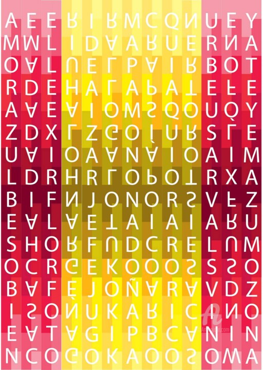 Artes digitais intitulada "¿Hablas Español? (D…" por Vinci Art, Obras de arte originais, Pintura digital