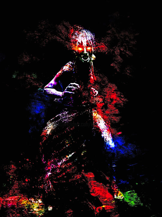 Digital Arts titled "Beware the Evil of…" by Barry Farley Visual Arts, Original Artwork, Digital Painting Mounted on Other r…