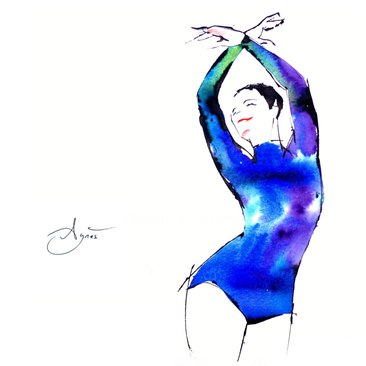 Buste bleu 绘画, 11.8x11.8 in