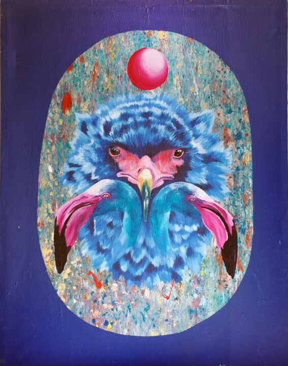 Птица Lebedef 绘画, 39.4x31.5 in