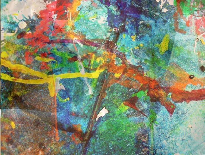 Painting titled "abstract" by Ron Atkin, Original Artwork, Acrylic