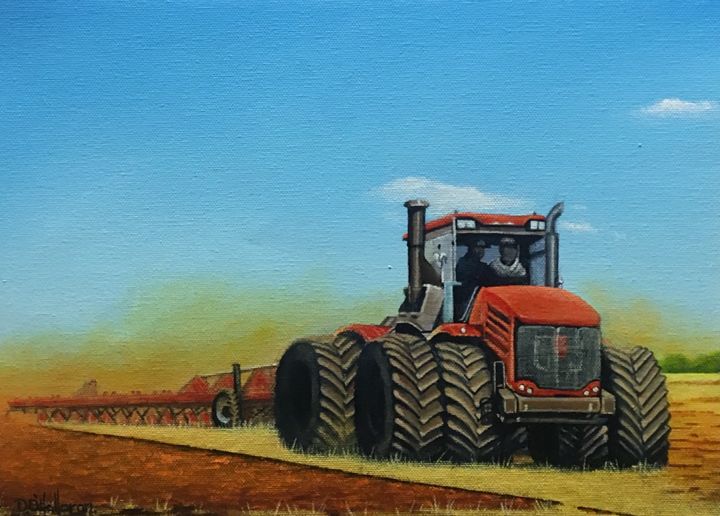 绘画 标题为“Tractor Work” 由David O'Halloran, 原创艺术品, 丙烯