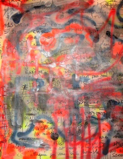 Painting titled "Sans Titre 2 (parti…" by Toytoy, Original Artwork
