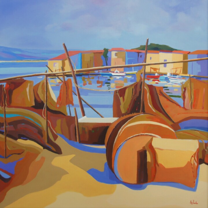 Peinture intitulée "Sète, la Pointe Cou…" par Jean-Noël Le Junter, Œuvre d'art originale, Huile Monté sur Châssis en bois