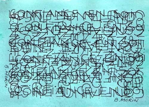 Drawing titled "Confiance en soi" by Bernard Morin, Original Artwork