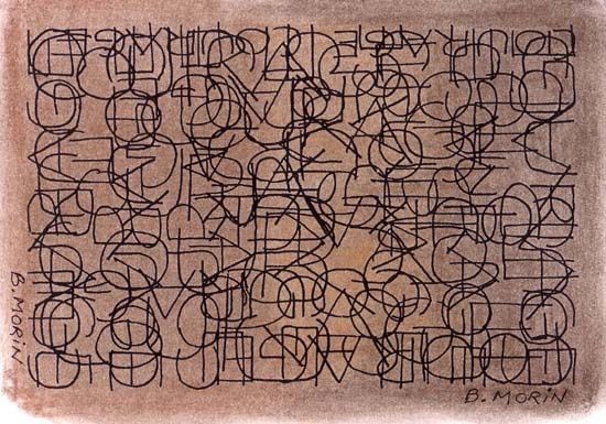 Drawing titled "Courage" by Bernard Morin, Original Artwork