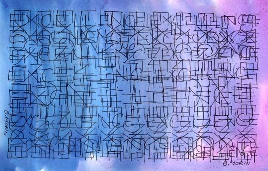Drawing titled "Excellence" by Bernard Morin, Original Artwork