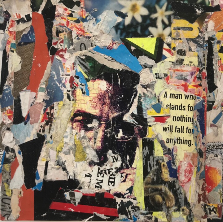 A man who stand for nothing... Collages, 19.7x19.7 in
