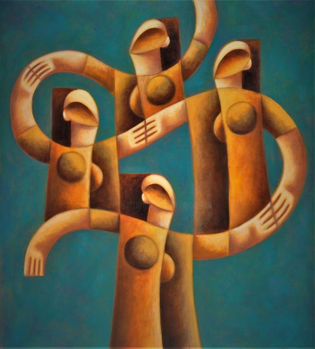 Endless dance 绘画, 39.4x35.4 in
