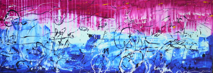 Mystic shadows 绘画, 27.6x78.7 in