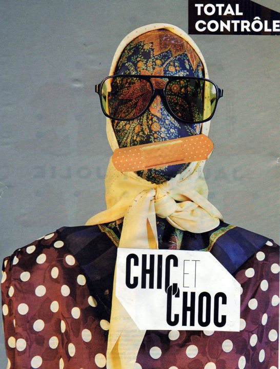 Chic et Choc 拼贴, 9.8x7.5 in