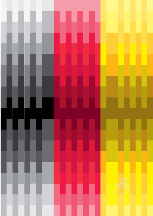 Deutsche Flagge (Drapeau Allemand German Flag) 数字艺术