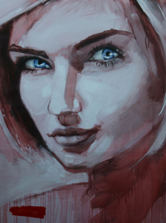 Картина под названием "Venus in love" - Dr Van Der Merwe, Подлинное произведение искусства, Акрил