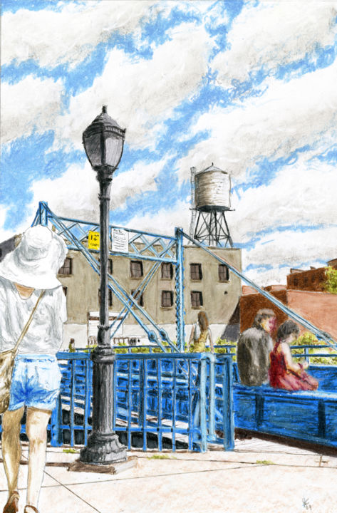 Painting titled "Carroll Street Brid…" by Jim Fischer, Original Artwork, Other