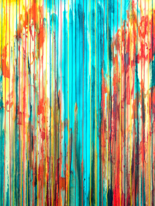 Painting titled "The Emotional Creat…" by Carla Sá Fernandes, Original Artwork, Acrylic Mounted on Wood Stretcher frame
