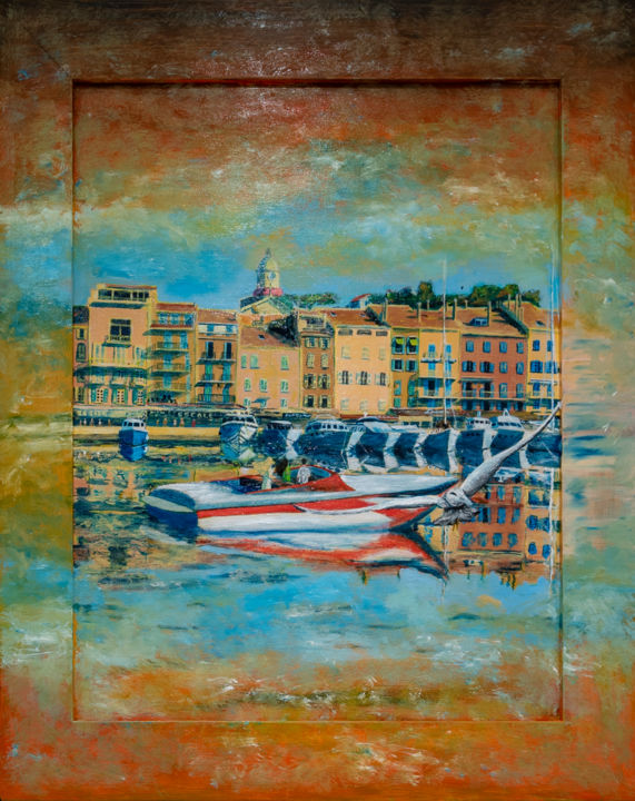 Peinture intitulée "Coup de Sirocco sur…" par Emmanuelle Menny Fleuridas, Œuvre d'art originale, Huile
