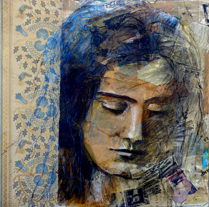 Portrait collage 4 绘画, 31.5x31.5 in