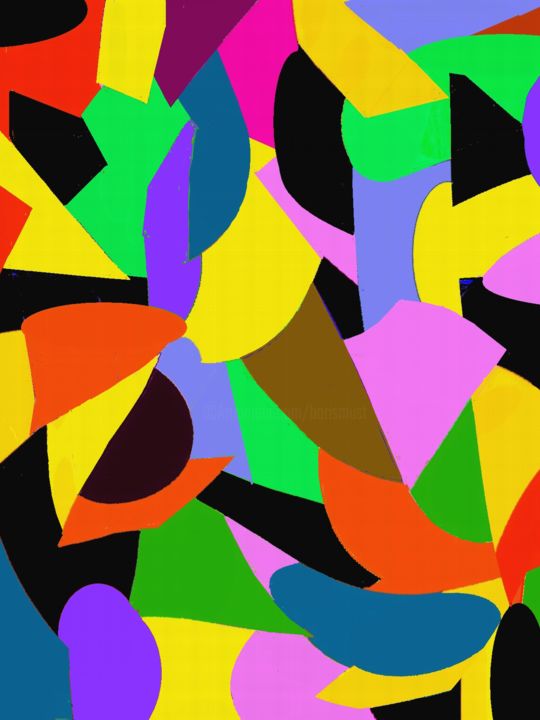 Digital Arts titled "abstract-in-all-sha…" by Peter Jalesh, Original Artwork, Digital Painting