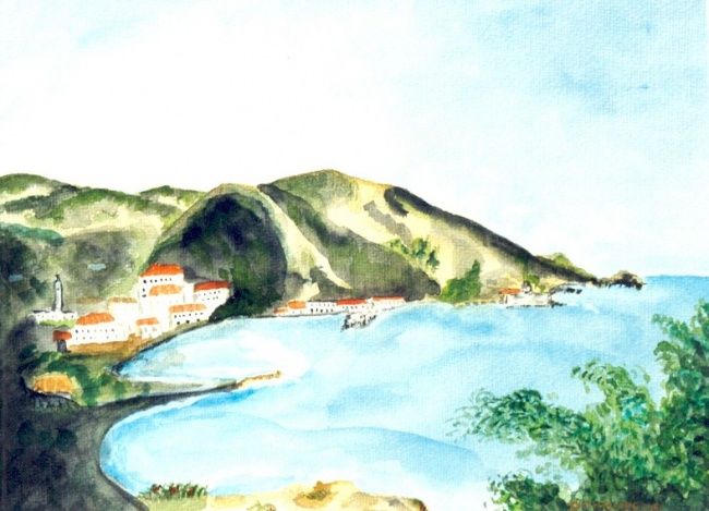 「PHILIPPEVILLE stora」というタイトルの絵画 Dany Champemeによって, オリジナルのアートワーク, 水彩画