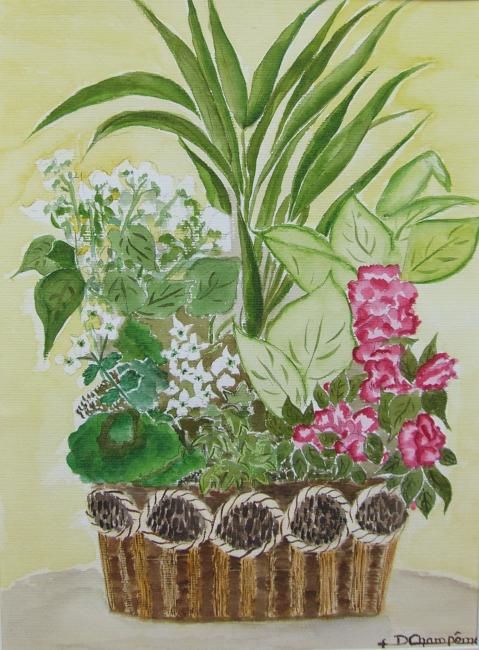 「Printemps fleuri」というタイトルの絵画 Dany Champemeによって, オリジナルのアートワーク, 水彩画