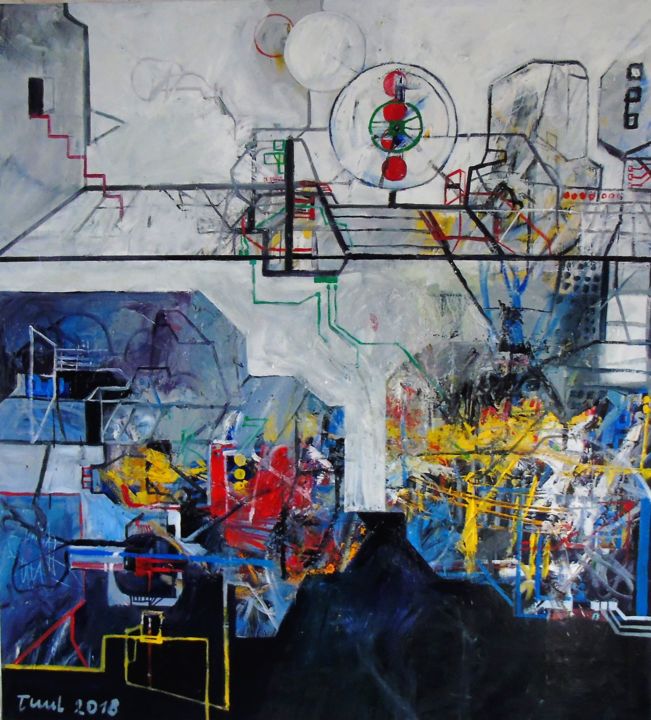 Painting titled "profile" by Tuul, Original Artwork