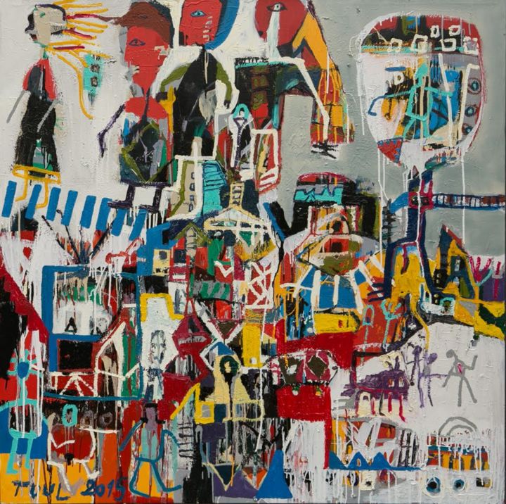 Painting titled "la-la-la" by Tuul, Original Artwork