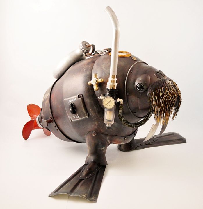 DIVING CHAMPION 雕塑, 27.6x30.3 in