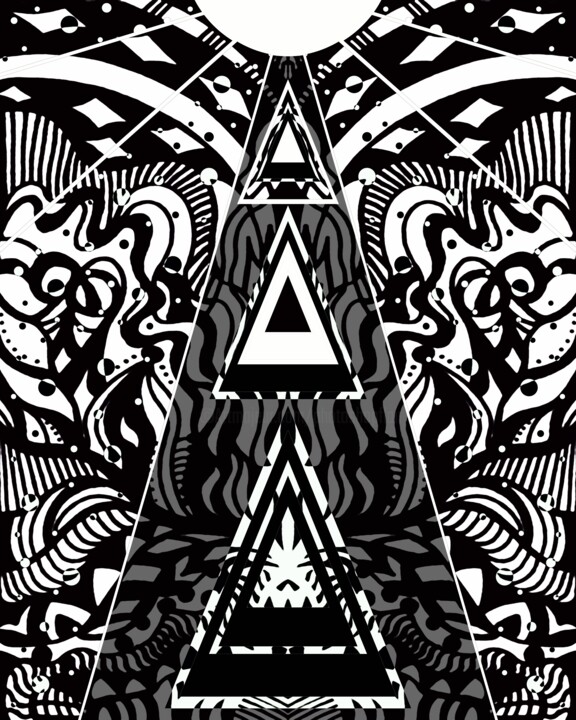 Digital Arts titled "Sacred Pyramid Ener…" by China Alicia Rivera, Original Artwork, 2D Digital Work