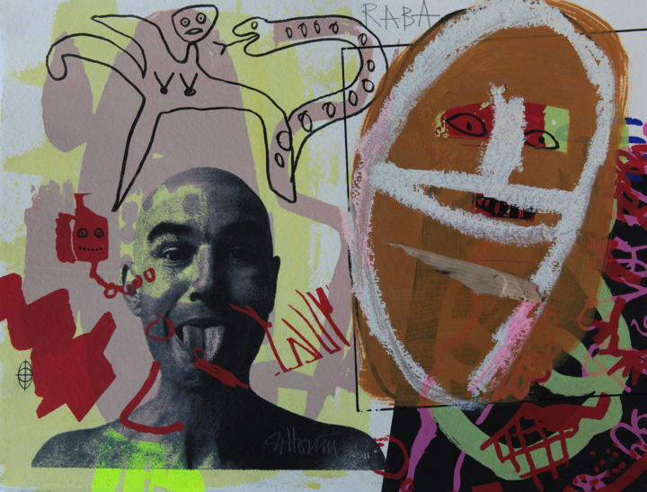 Painting titled "RABA/HOSSZÙ #071" by Hosszu, Original Artwork, Acrylic