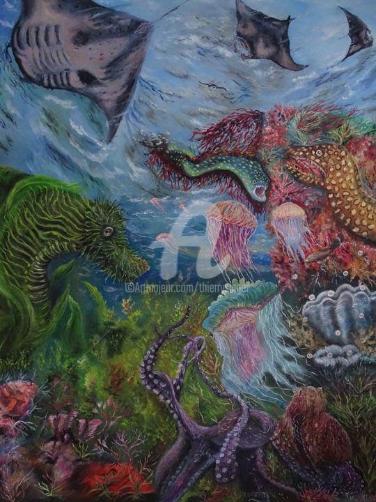 LE JARDIN DES DELICES 绘画, 31.5x39.4 in