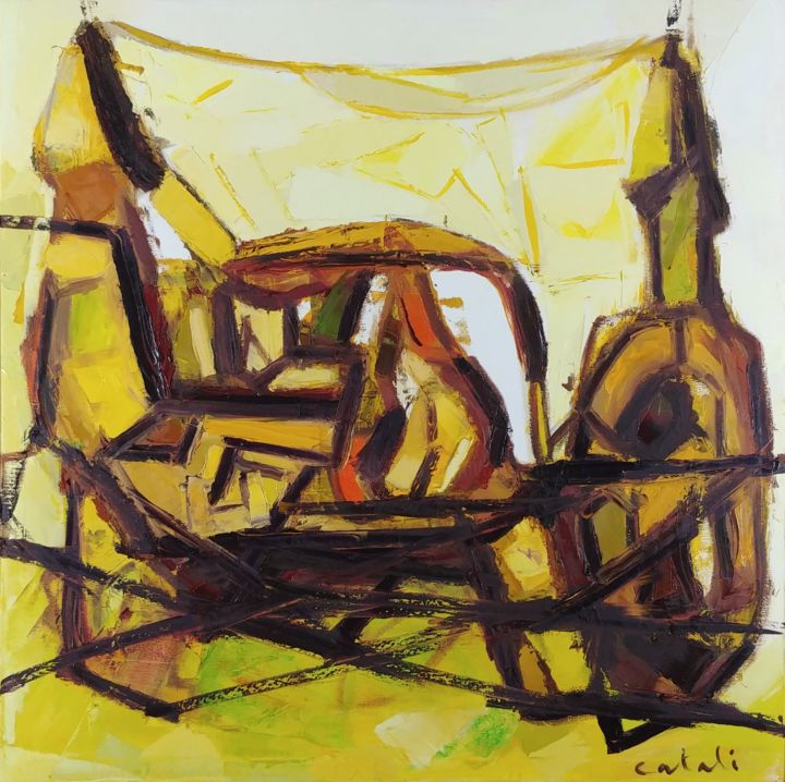 Tractosphère Mécanique 绘画, 31.5x31.5 in