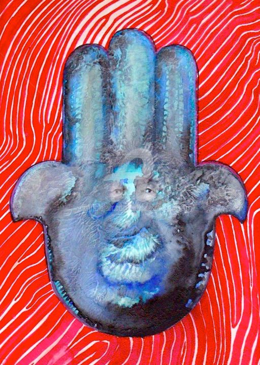 Painting titled "Homme de main 2" by Daniele Sanchez Dsz, Original Artwork, Acrylic