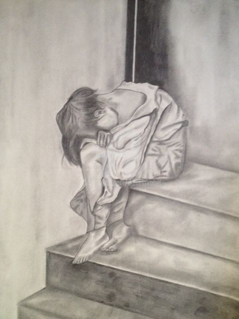 Drawing titled ""ABANDONNE" "Abando…" by Danygil, Original Artwork, Pencil
