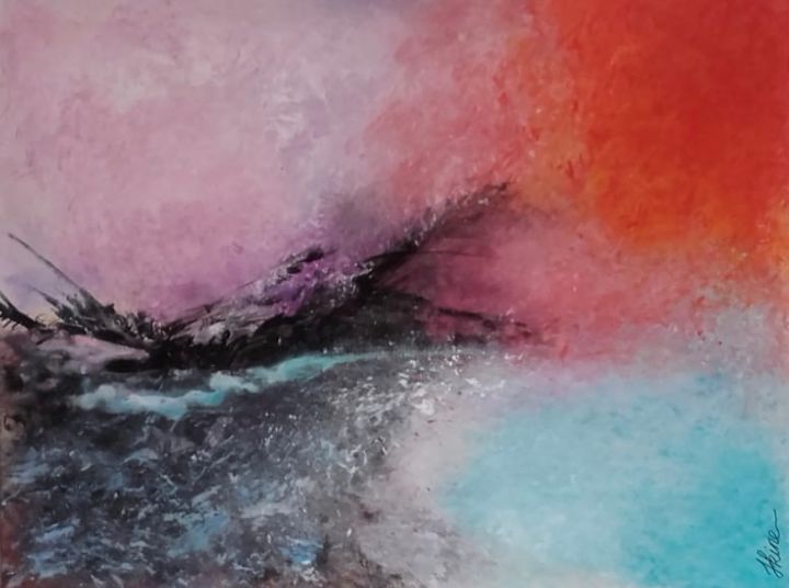 Peinture intitulée "Taormina" par Hkine, Œuvre d'art originale, Acrylique