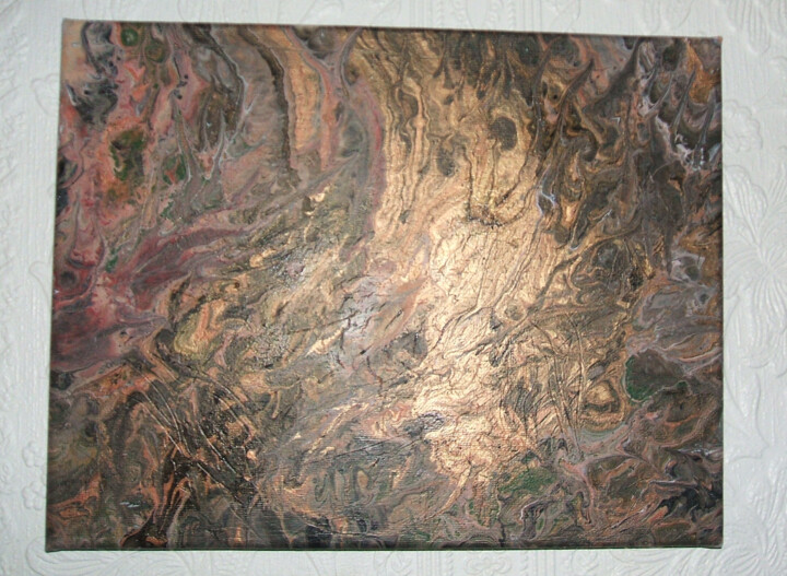 Painting titled "Dirty pour acrylic…" by Irene Nolan (Visions), Original Artwork, Acrylic