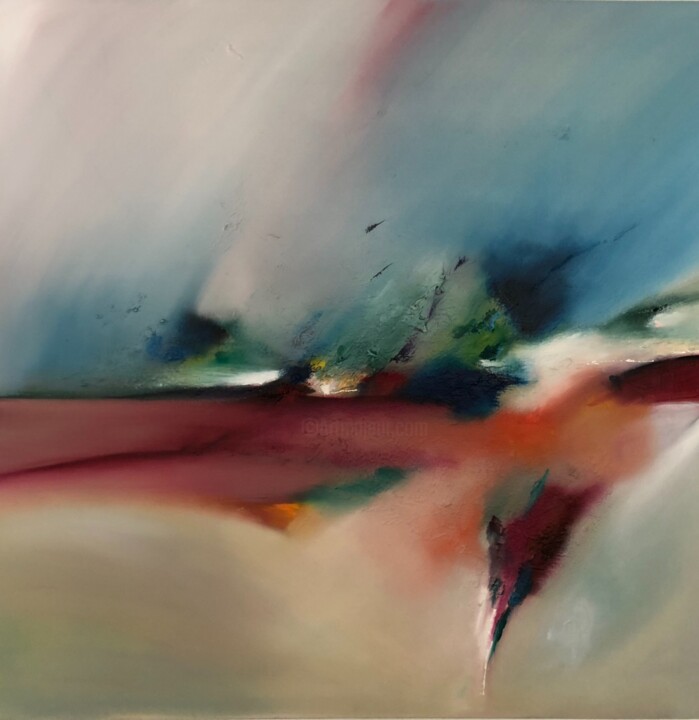 Painting titled "In de polder" by Charles Mulder, Original Artwork, Oil