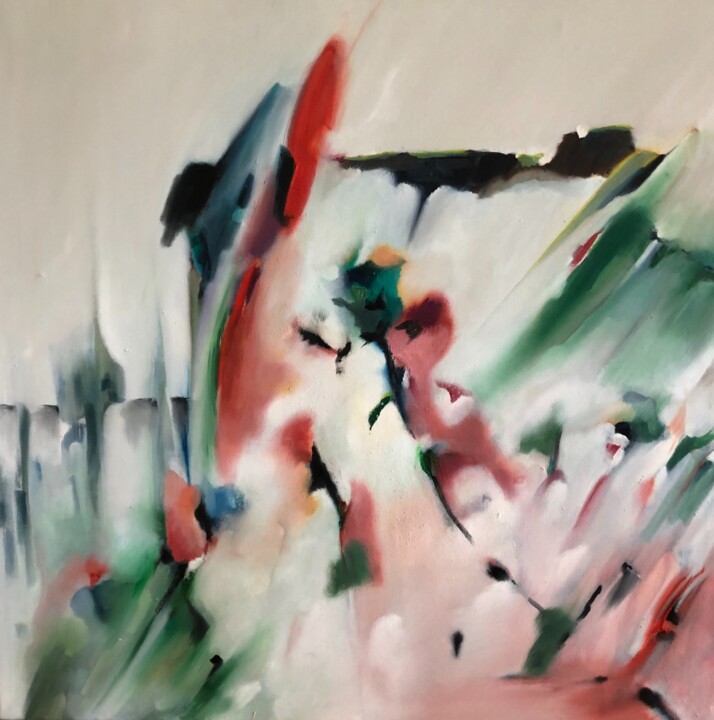 Painting titled "Wuivend riet in de…" by Charles Mulder, Original Artwork, Oil