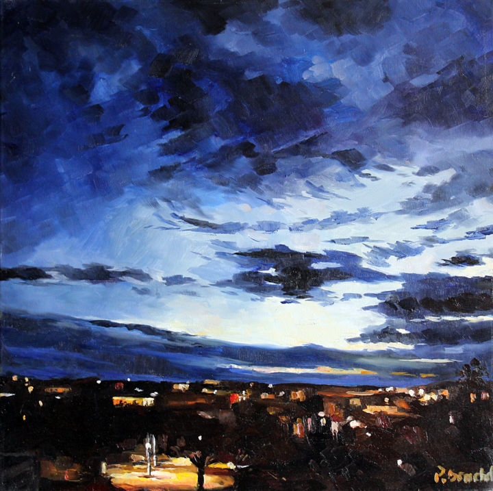 Peinture intitulée "Montpellier" par Pascal Brachet, Œuvre d'art originale, Huile