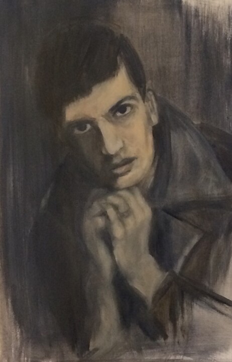 Peinture intitulée "Ian Curtis" par Marie Pascale Martins, Œuvre d'art originale, Huile