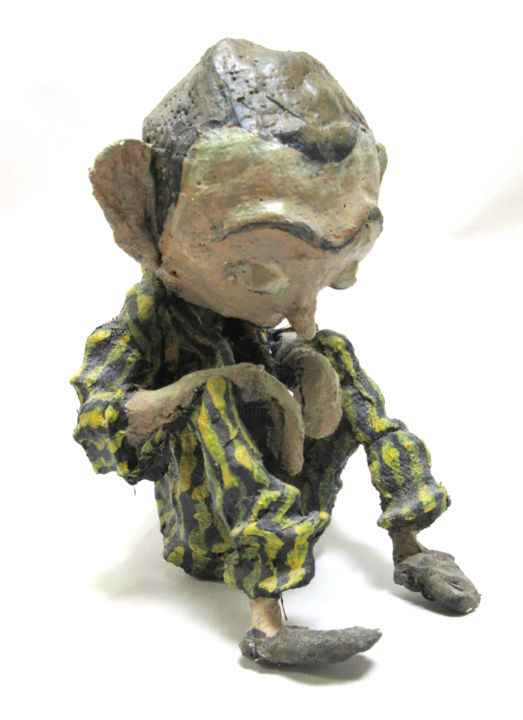 Sculptuur getiteld ""Palestinien" - pal…" door Patou Deballon, Origineel Kunstwerk, Mixed Media
