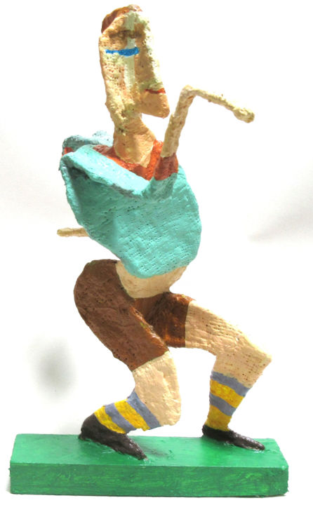 Sculptuur getiteld ""Champion" - campeo…" door Patou Deballon, Origineel Kunstwerk, Mixed Media
