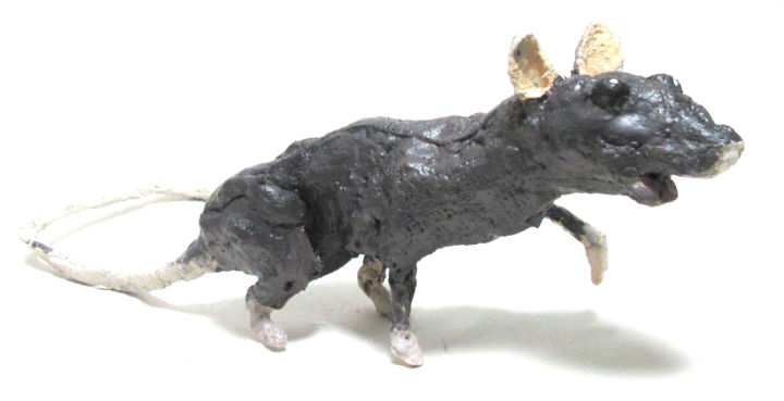 Sculptuur getiteld ""Rat 2" - rata 2" door Patou Deballon, Origineel Kunstwerk, Mixed Media